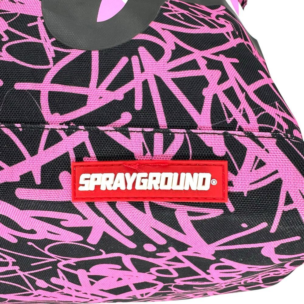 Sprayground Pink Graffiti Shark Tote Bag NWT Rare Streetwear Carryall Duffle - Picture 7 of 13
